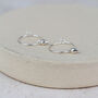 Sterling Silver Charm Hoops With Teardrops, thumbnail 3 of 4