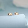 Tiny Cloud Stud Earrings In Sterling Silver, thumbnail 6 of 12