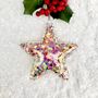 Personalised Christmas Star Sequin Decoration, thumbnail 3 of 3