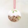 Ceramic Christmas Pudding Hanging Decoration, thumbnail 4 of 4