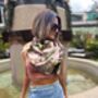 Out Of Time Extinct Animals And Endangered Leaves And Flowers 100% Silk Satin Scarf, thumbnail 10 of 12