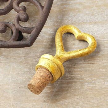 Gold Heart Bottle Stopper, 2 of 2