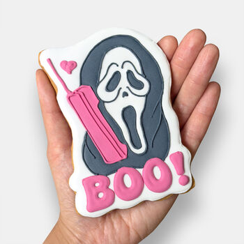 Ghostface Phonecall Halloween Letterbox Iced Cookie, 2 of 11