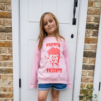 French Frights Girls' Slogan Sweatshirt, 3 of 4