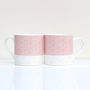 Sgraffito Sunset Pink Bone China Mug, thumbnail 3 of 5