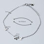 Sterling Silver Crystal Butterfly Charm Bracelet, thumbnail 4 of 5