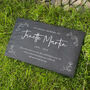 Personalised Wreath Memorial Slate Grave Marker 25 X 15cm, thumbnail 1 of 9