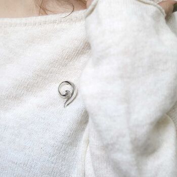 Sterling Silver Spiral Brooch, 2 of 10