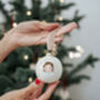 Baby's First Christmas Portrait Bauble, thumbnail 5 of 7