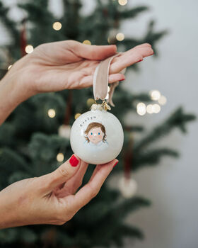 Baby's First Christmas Portrait Bauble, 5 of 7