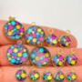 Disco Charm Hoop Earrings In Micro, Mini Or Small Size, thumbnail 5 of 11