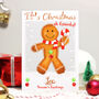 Personalised Gingerbread Man Christmas Card, thumbnail 2 of 6