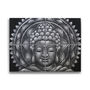 Set Of Four Grey Buddha Mandala Brocade Detail 30x40cm, thumbnail 1 of 4