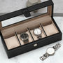 Personalised Luxury Italian Leather Watch Box, thumbnail 2 of 3