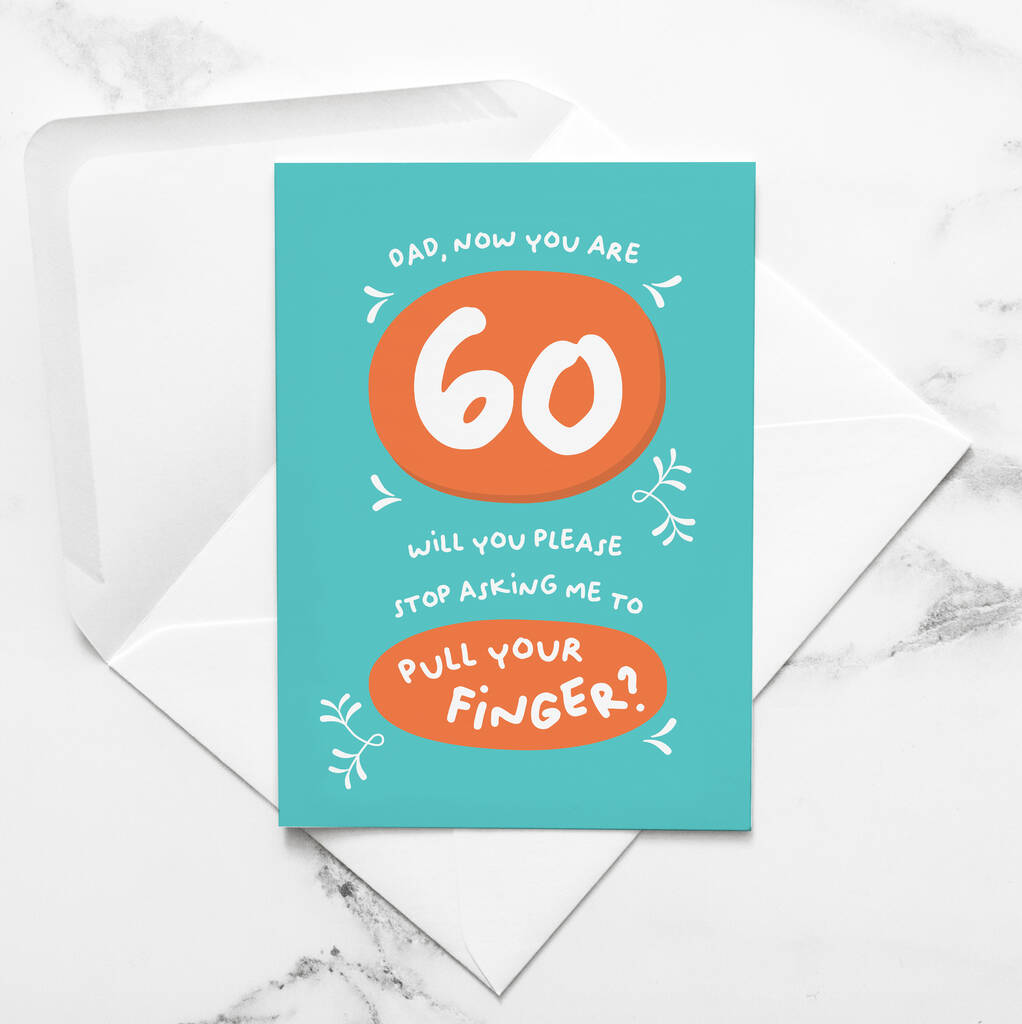 Funny 60th Birthday Dad Joke Card By PaperJam Print Co 