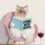 Your Own Cat Reading Book Wall Art Print | Customise Colours And Book Title, thumbnail 6 of 7