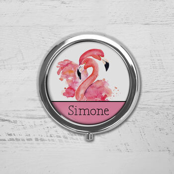 Personalised Watercolour Flamingo Pill Box, 2 of 2