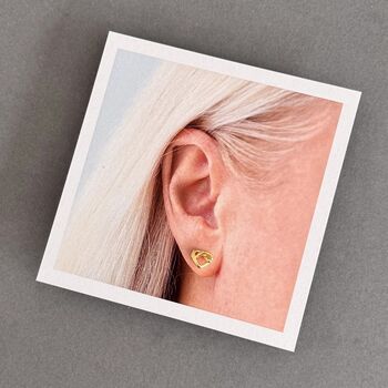 Grandma And Granddaughter Heart Knot Earrings Sterling Silver Or Gold Plated, 6 of 10