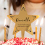Personalised 'Make A Wish' Name Star Cake Topper, thumbnail 2 of 7