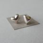 Silver Puffed Heart Studs, thumbnail 1 of 6