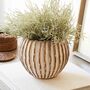 Ribbed Round Ceramic Vase, thumbnail 3 of 3