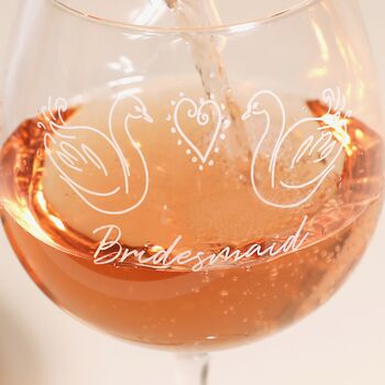 Bridesmaid Wedding Gin Glass, 2 of 3