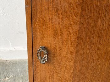 Vintage 1940’s Bedside Cabinet With Decorative Handle, 10 of 12