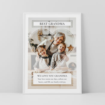 Best Grandma Personalised Photo Print Wall Art Gift For Grandma, 4 of 5