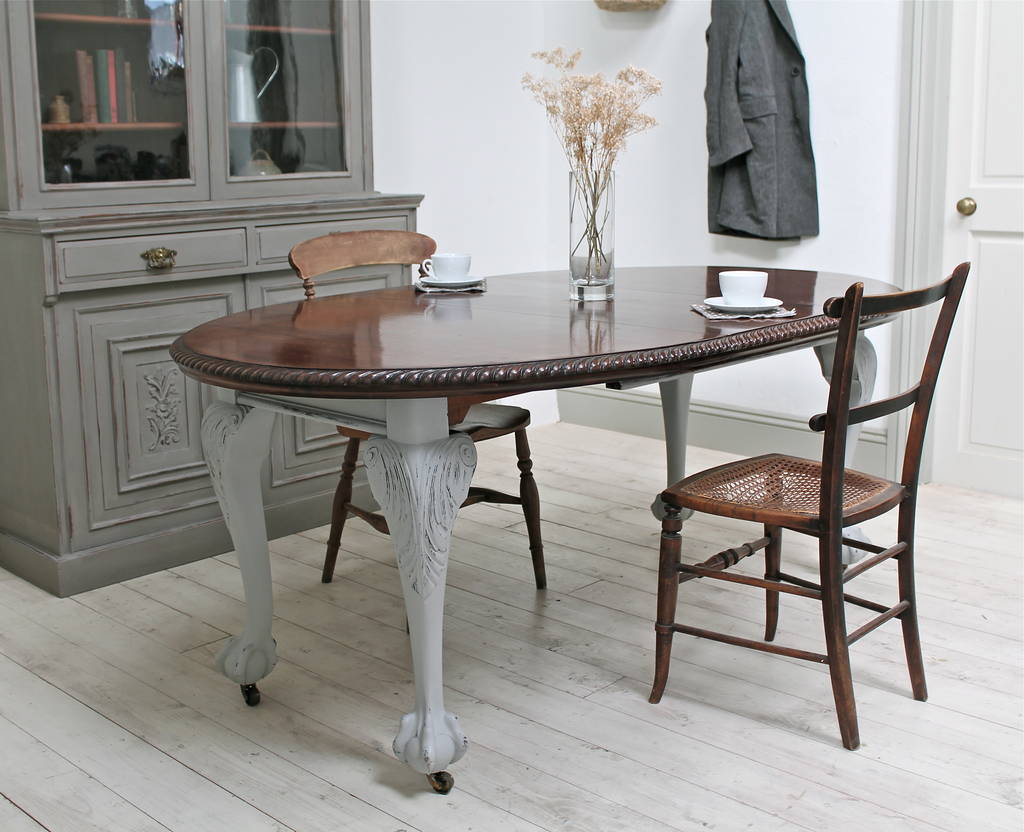 Ornate Victorian Extending Dining Table By Distressed But ...