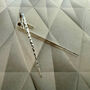 Sterling Silver Hammered Bar Ear Cuff Earrings, thumbnail 1 of 7