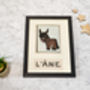 L'ane Framed Vintage French Donkey Print, thumbnail 6 of 7