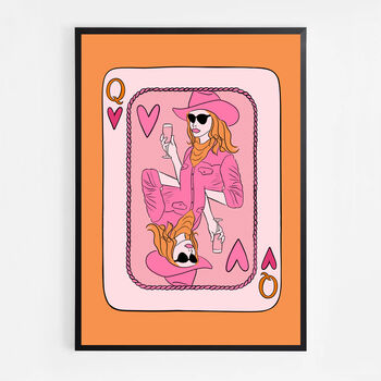 Queen Of Hearts Cowgirl Print, 3 of 5