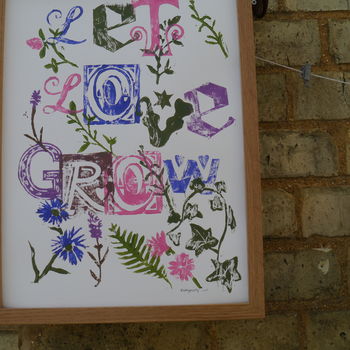 Let Love Grow Botanical Print, 2 of 6