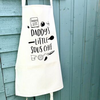 Personalised 'Daddy's Little Chef' Apron, 3 of 10