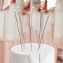 Tall Rose Gold Birthday Candles, thumbnail 1 of 3