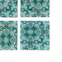 Arts And Crafts Green Blue William Morris Coaster Set, thumbnail 2 of 10