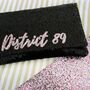 Black Or Navy Sequin Personalised Slogan Clutch, thumbnail 8 of 9