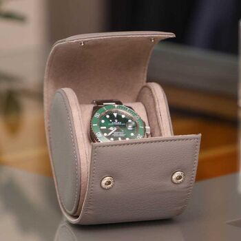 Dad's Personalised Grey Travel Watch Case, 4 of 9