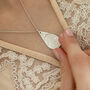 Silver Engraved Fingerprint Stamp Teardrop Necklace, thumbnail 1 of 6