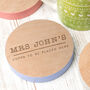 Personalised Wooden Drinks Coaster For Teachers, thumbnail 4 of 12