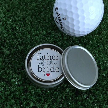 Personalised Father Of The Bride Golf Ball Marker, 2 of 4