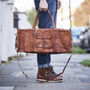 Leather Duffel Travel Bag, thumbnail 1 of 11