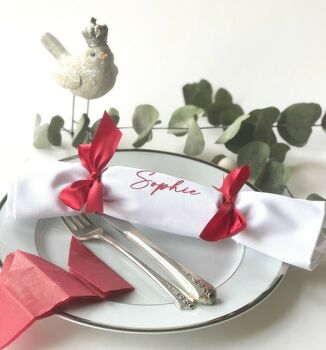 Reusable Personalised Christmas Crackers And Serviette, 2 of 10