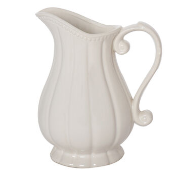 Littondale Classical Ivory Ceramic Jug Vase, 2 of 9