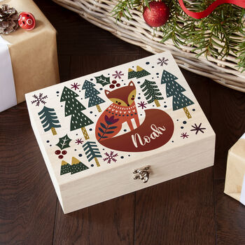 Personalised Scandi Fox Christmas Eve Box, 9 of 12