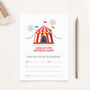 10 Circus Party Time Invitations, thumbnail 2 of 2