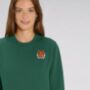 Adults Embroidered Eco Friendly Tiger Sweatshirt, thumbnail 1 of 12