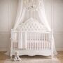 Ophelia Cot Bed Three In One White Fabric, thumbnail 1 of 3