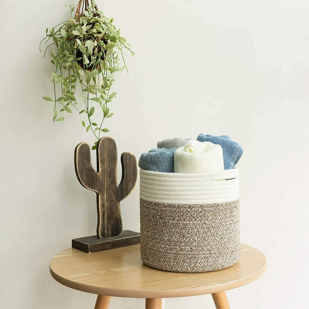 Cotton Rope Storage Basket Planter Pot Home Decor By Momentum