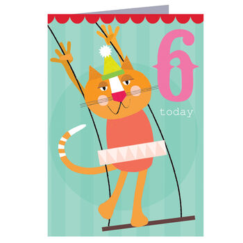 Cat 6th Birthday Card, 2 of 4